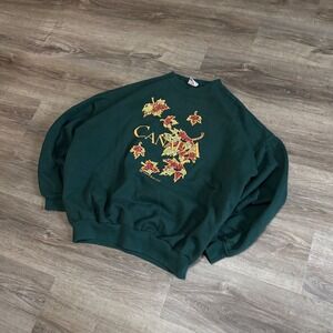 Vintage 90's Canada Fall Winter Leaves Sweatshirt Graphic Crewneck
